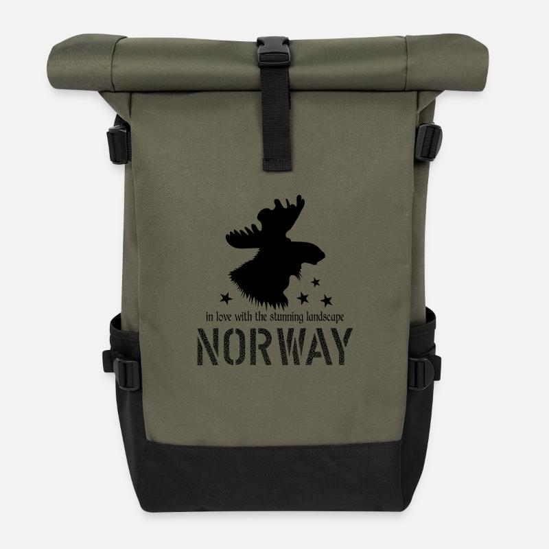 Norway - Rolltop Rucksack - Olive/Schwarz