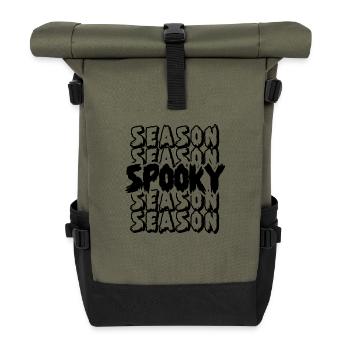 Season Spooky Black - Roll Top Backpack - olive/black - Front