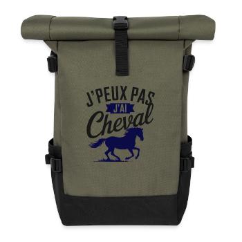 Passion Cheval Bleu - Rolltop Rucksack - Olive/Schwarz - Vorne