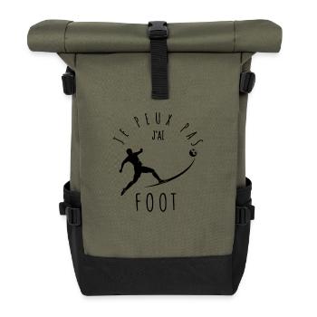 I can't, I have football. - Roll Top Backpack - olive/black - Front