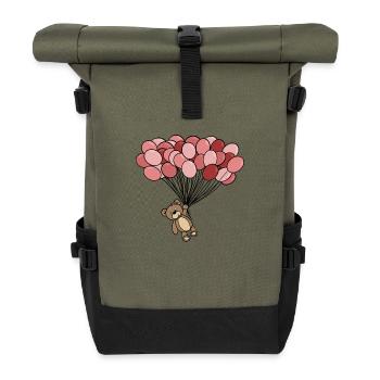 Children - Roll Top Backpack - olive/black - Front