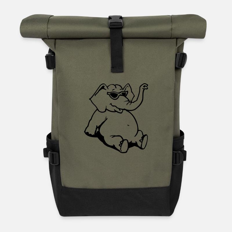 elefant - Rolltop Rucksack - Olive/Schwarz