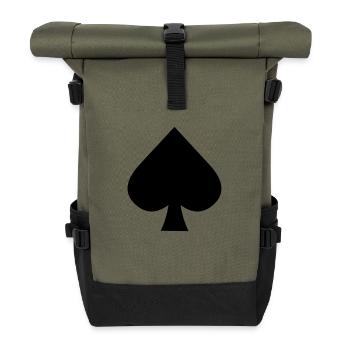 pik - Rolltop Rucksack - Olive/Schwarz - Vorne