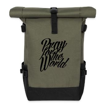 PRIEZ POUR LE MONDE - Sac à dos roll top - olive/noir - Devant