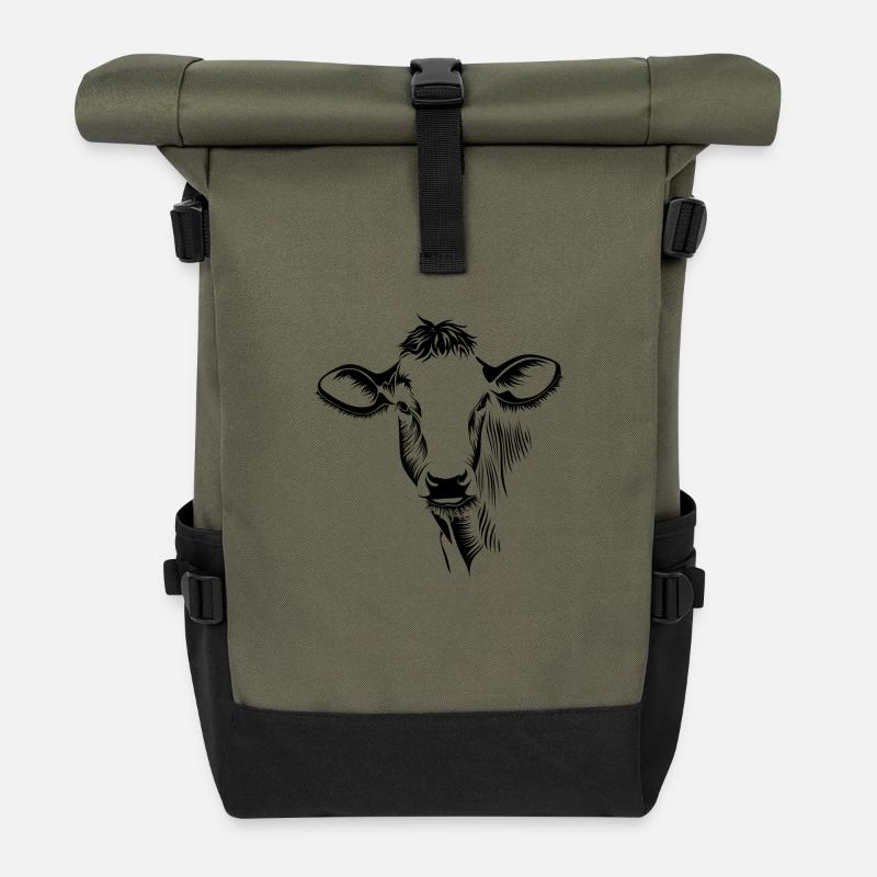 Kuhkopf - Rolltop Rucksack - Olive/Schwarz