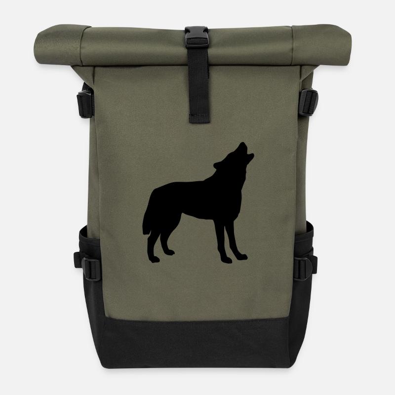 wolf_092011_a_1c - Rolltop Rucksack - Olive/Schwarz