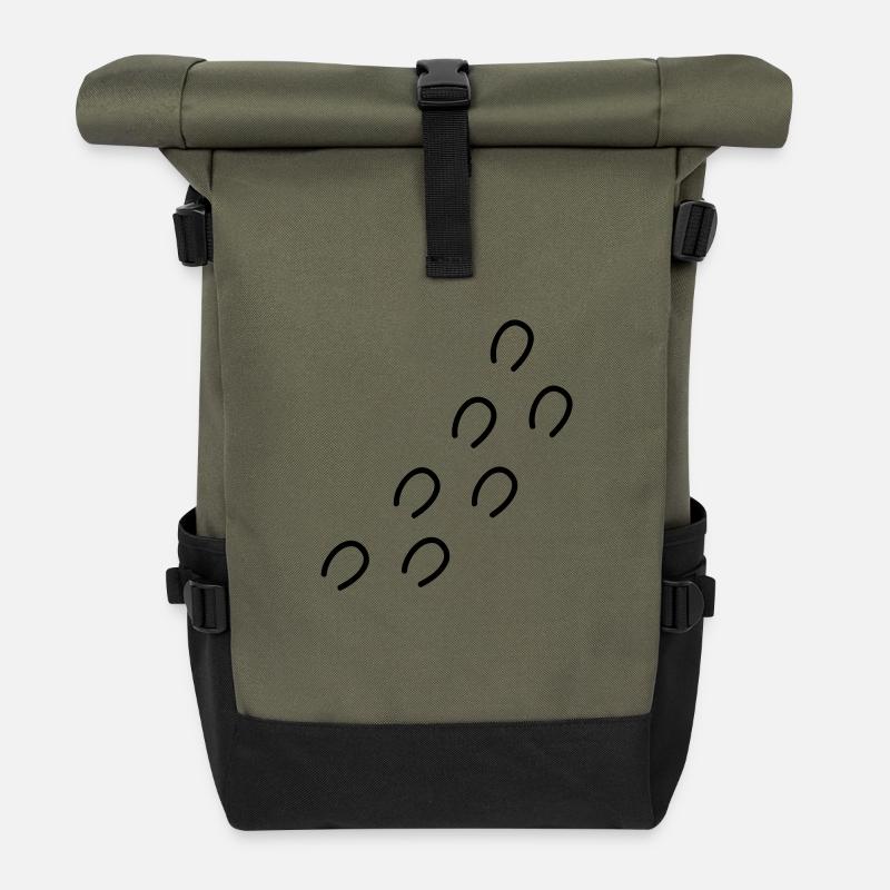 hufeisen - Rolltop Rucksack - Olive/Schwarz
