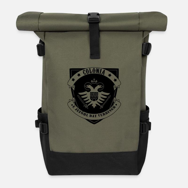 colonia_e_jefoehl_dat_verbingk - Rolltop Rucksack - Olive/Schwarz
