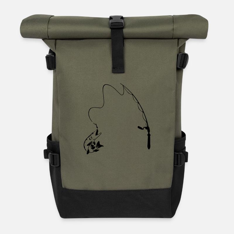Rute & Hecht - Rolltop Rucksack - Olive/Schwarz