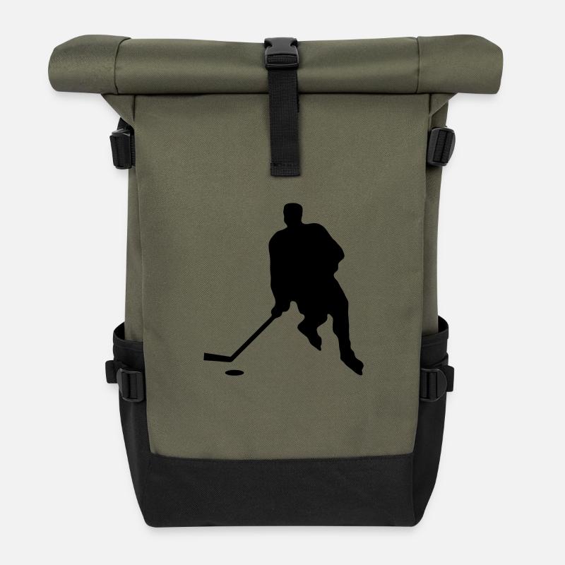 Eishockey - Rolltop Rucksack - Olive/Schwarz