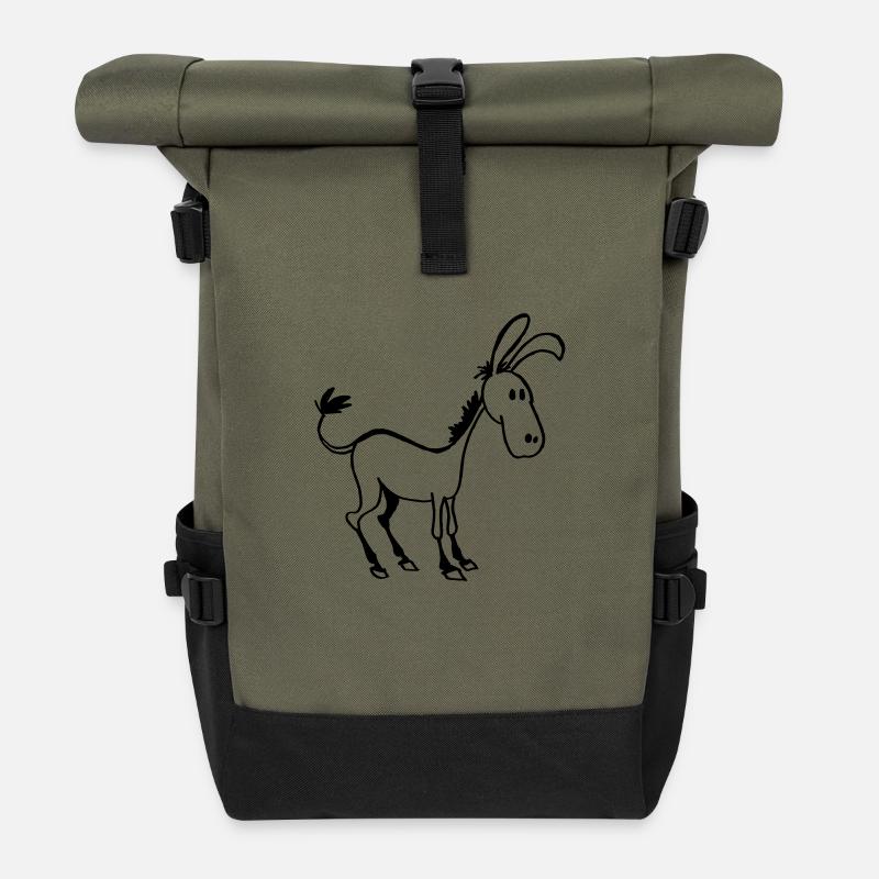 Esel - Rolltop Rucksack - Olive/Schwarz