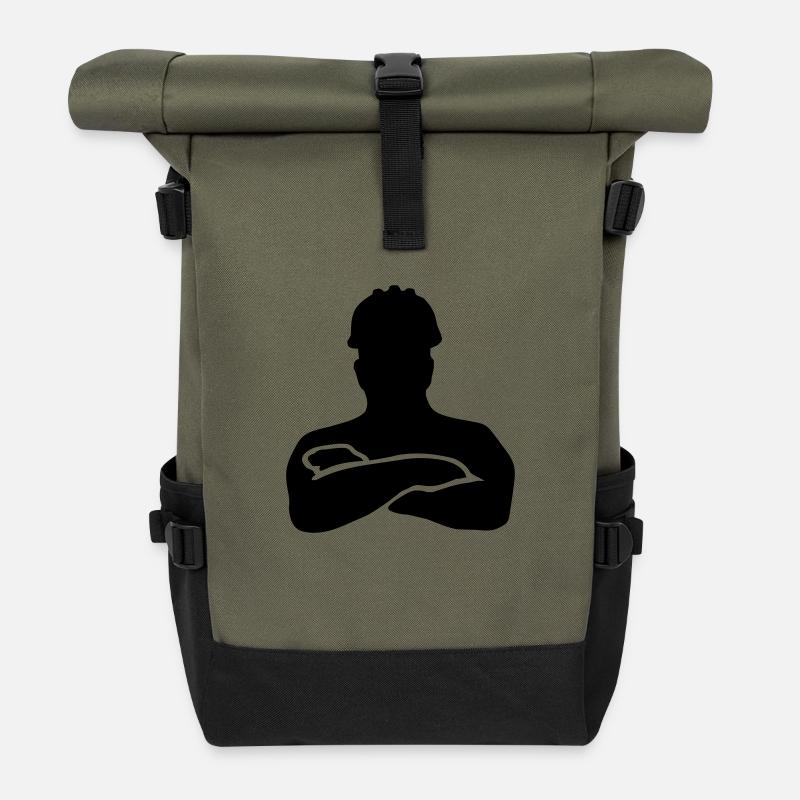 chef - Rolltop Rucksack - Olive/Schwarz