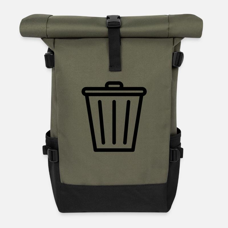 Mülleimer - Rolltop Rucksack - Olive/Schwarz