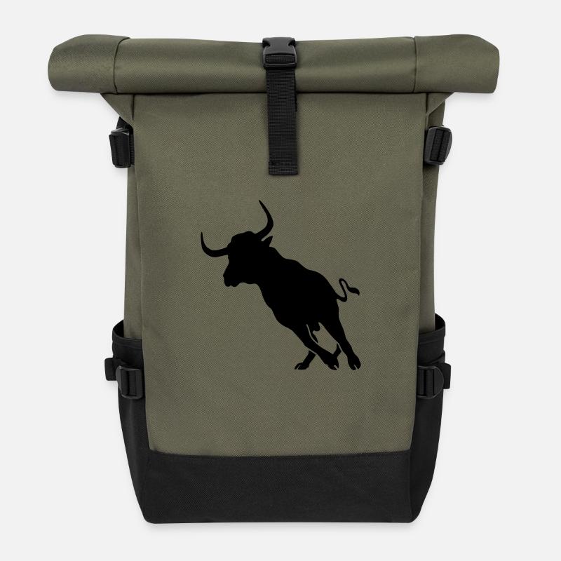 Stier - Rolltop Rucksack - Olive/Schwarz