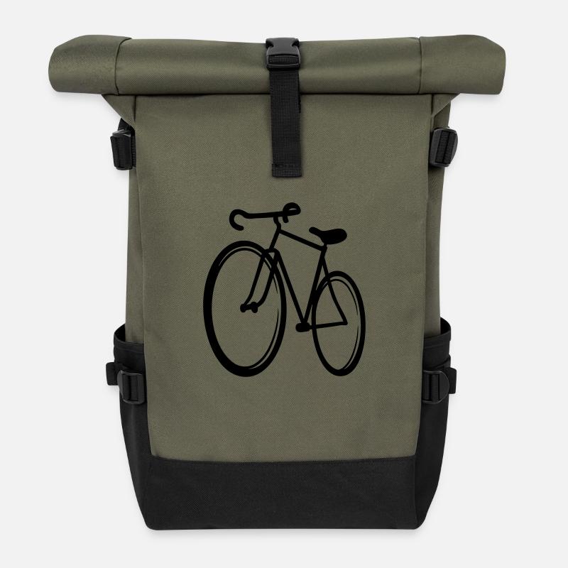 Fahrrad - Rolltop Rucksack - Olive/Schwarz