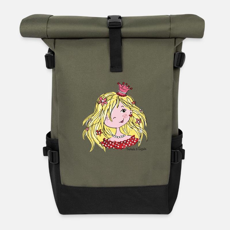 Princess Perlagonia - Roll Top Backpack - olive/black