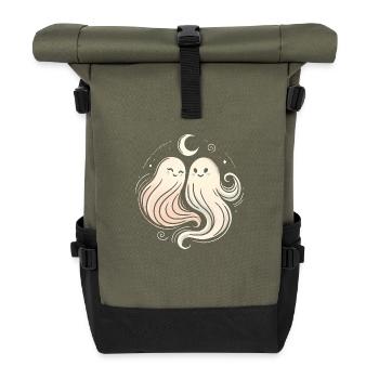 Duo fantomatique dans des tourbillons au clair de lune - Sac à dos roll top - olive/noir - Devant