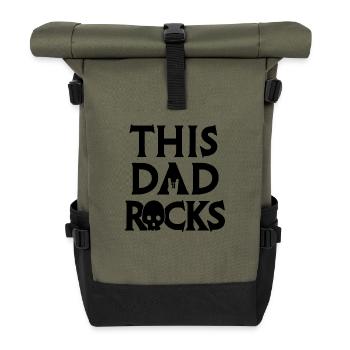 Rockin' Dad - Roll Top Backpack - olive/black - Front