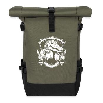 Alligator Boxer Fighter - Sac à dos roll top - olive/noir - Devant
