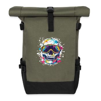 Skull Ski Ski Goggles - Roll Top Backpack - olive/black - Front