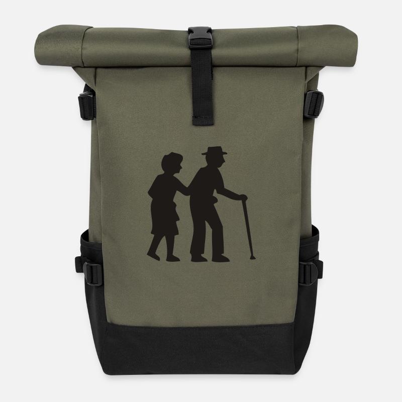 rentner - Rolltop Rucksack - Olive/Schwarz