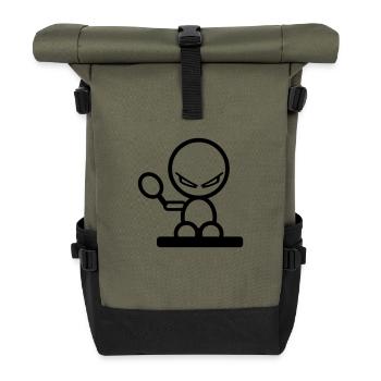tischtennis - Rolltop Rucksack - Olive/Schwarz - Vorne
