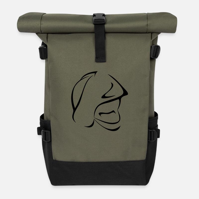 casque pompiers - Sac à dos roll top - olive/noir