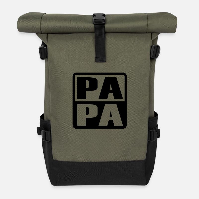 PAPA - Rolltop Rucksack - Olive/Schwarz