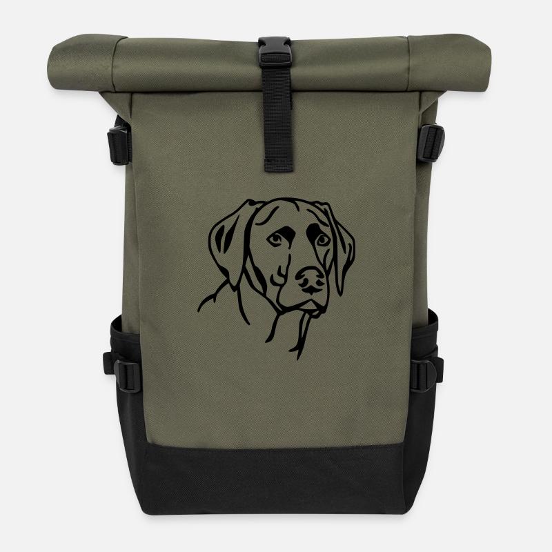 Labrador 2 - Rolltop Rucksack - Olive/Schwarz