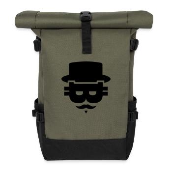 Bitcoin Satoshi Nakamoto - Rolltop Rucksack - Olive/Schwarz - Vorne