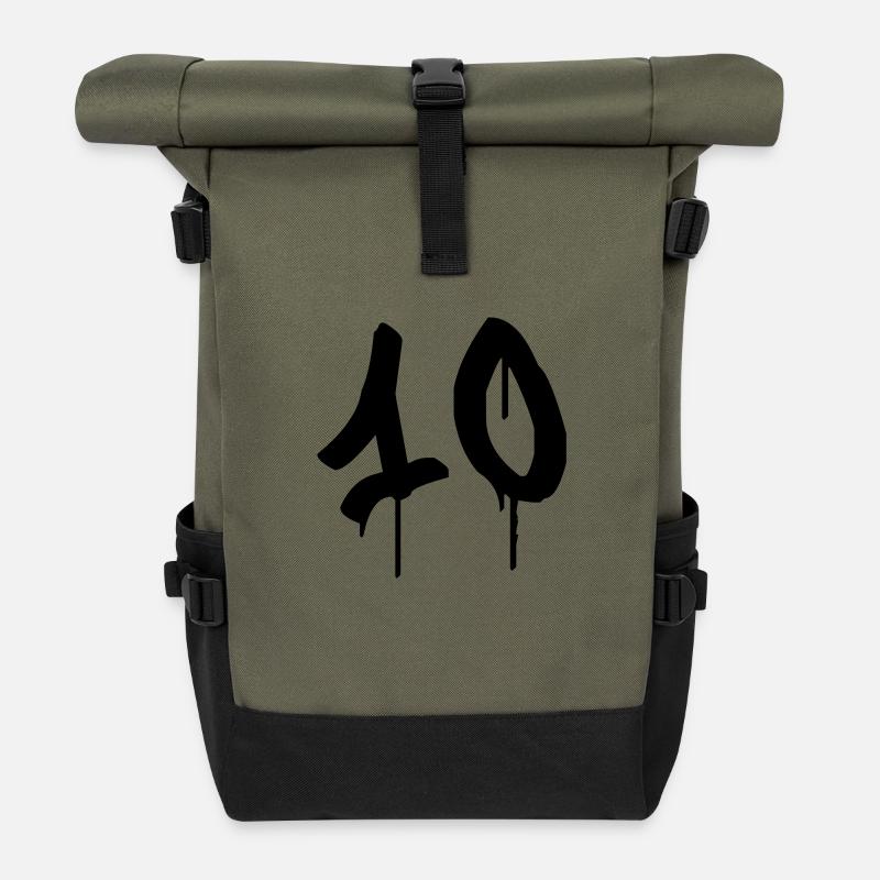 Graffiti : 10 - Roll Top Backpack - olive/black