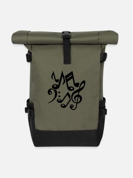 Noten - Rolltop Rucksack - Olive/Schwarz