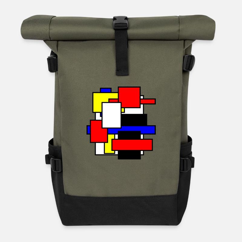 Mondrian Inpiration 2. Auflage - Rolltop Rucksack - Olive/Schwarz