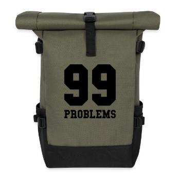 99 Problems - Rolltop Rucksack - Olive/Schwarz - Vorne