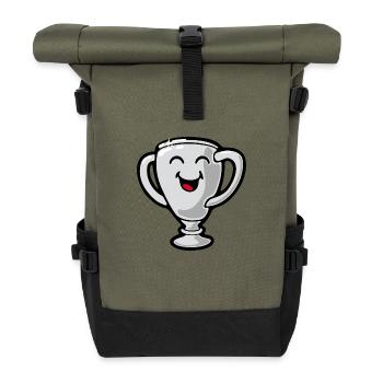 Smiley Trophy - Roll Top Backpack - olive/black - Front