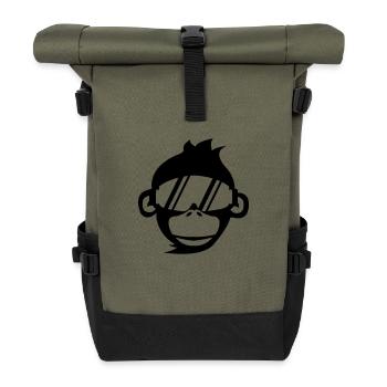 affe_skibrille_01 - Rolltop Rucksack - Olive/Schwarz - Vorne