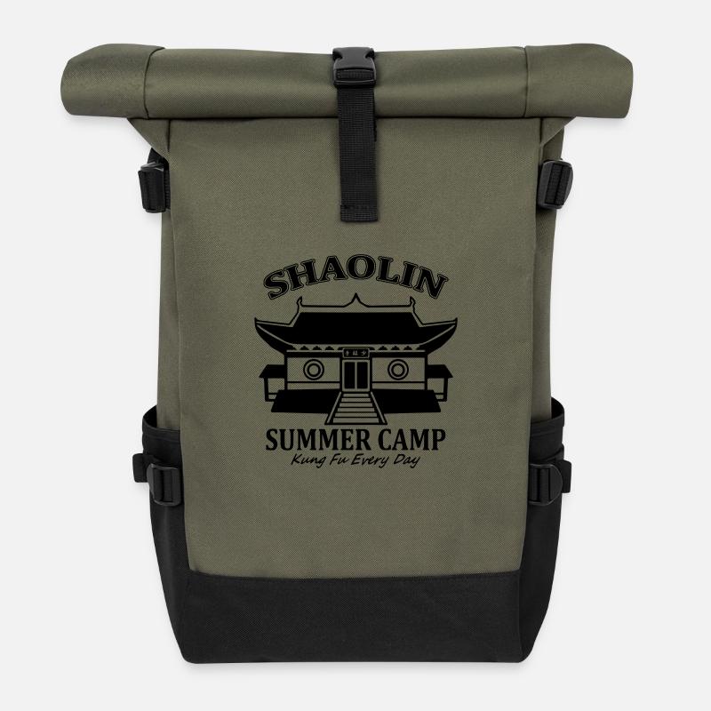 Shaolin Summer Camp - Rolltop Rucksack - Olive/Schwarz