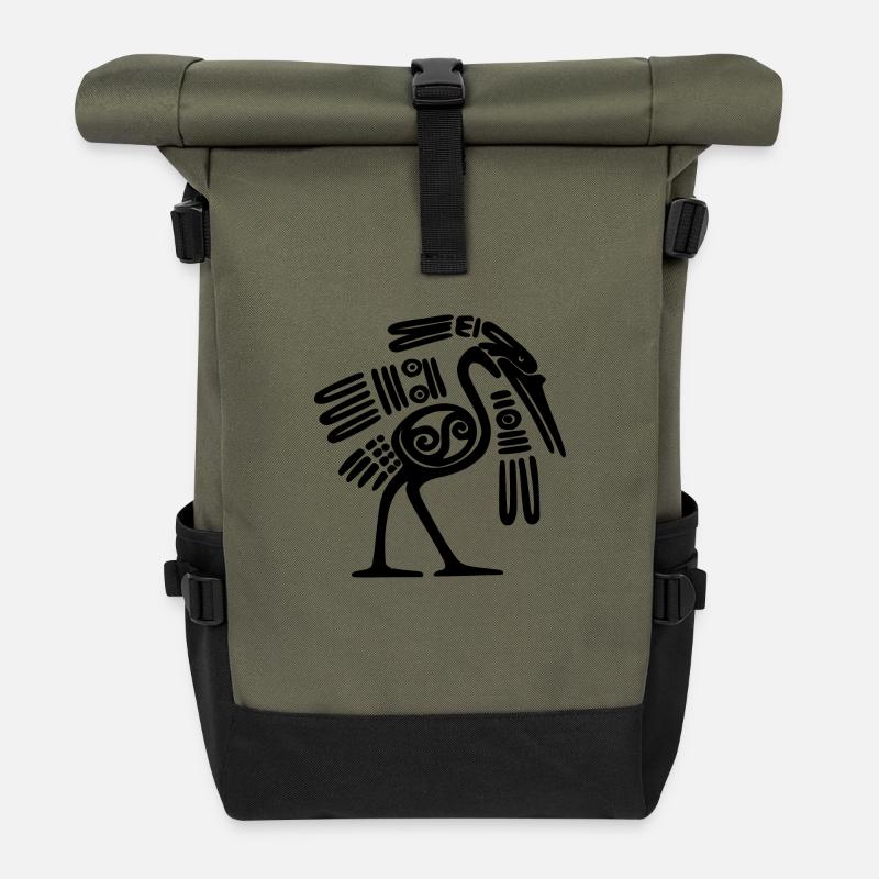 Oiseau mexicain - Sac à dos roll top - olive/noir