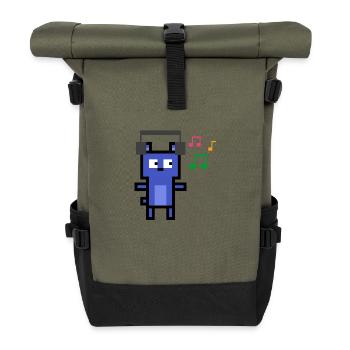 Bluebear écoute de la musique - Sac à dos roll top - olive/noir - Devant
