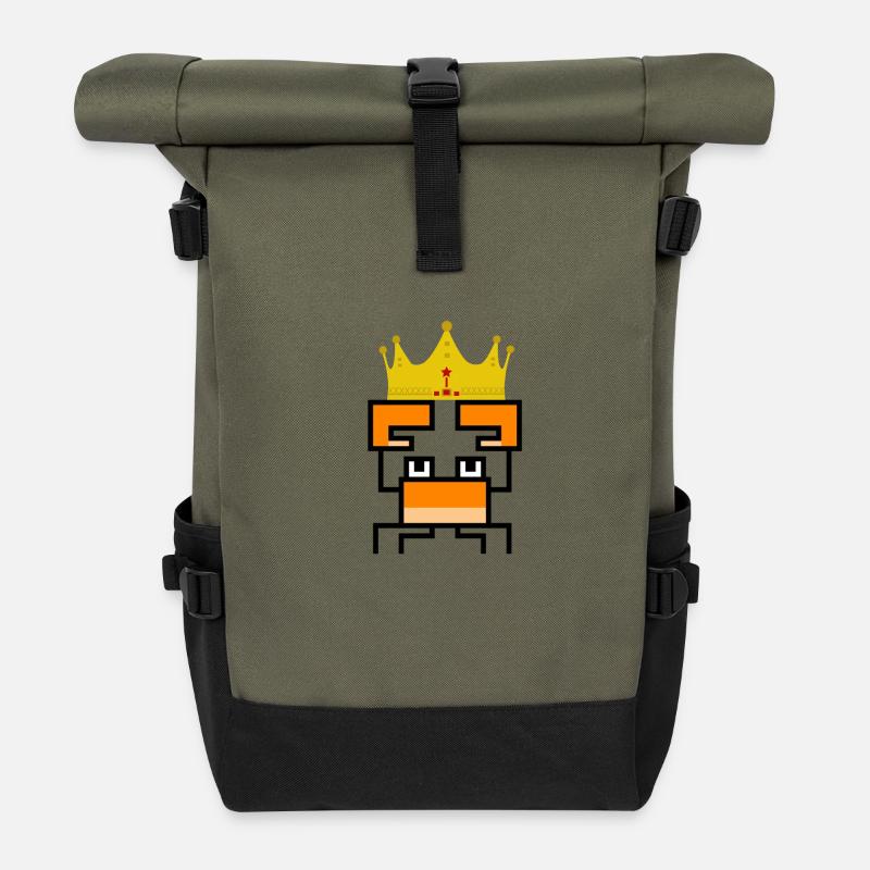 Couronne de merde - Sac à dos roll top - olive/noir