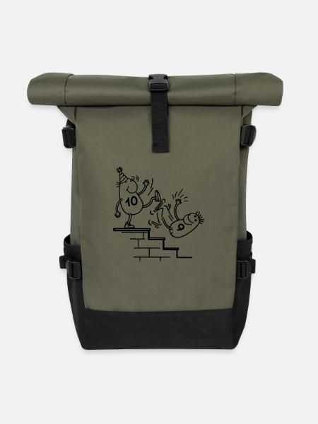 10. Geburtstagsfeier lustig für 10 Jahre alt - Rolltop Rucksack - Olive/Schwarz