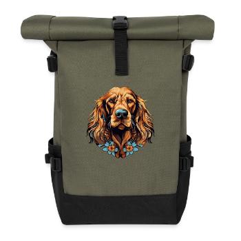Dog Dog Dachshund - Roll Top Backpack - olive/black - Front