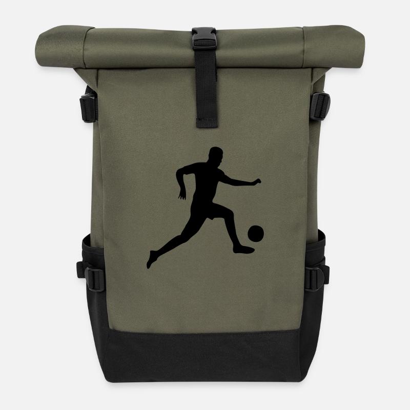 fußballer - Rolltop Rucksack - Olive/Schwarz
