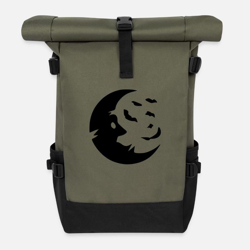 Mond - Rolltop Rucksack - Olive/Schwarz