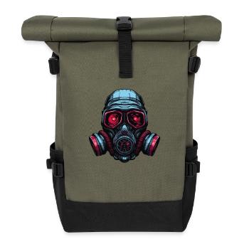 Gas mask - Roll Top Backpack - olive/black - Front