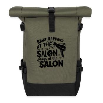 Salon secrets stay in the salon - Roll Top Backpack - olive/black - Front