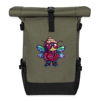 Libelle Winter - Rolltop Rucksack - Olive/Schwarz - Vorne