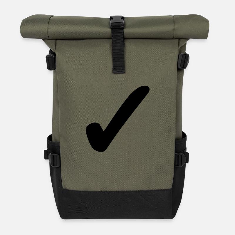 Ok - Yes - Alright - Fits - Roll Top Backpack - olive/black