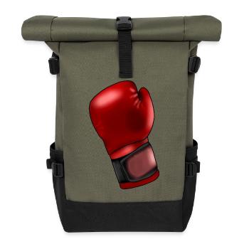 Boxhandschuh - Rolltop Rucksack - Olive/Schwarz - Vorne