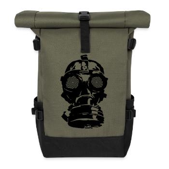 Gas mask - Roll Top Backpack - olive/black - Front